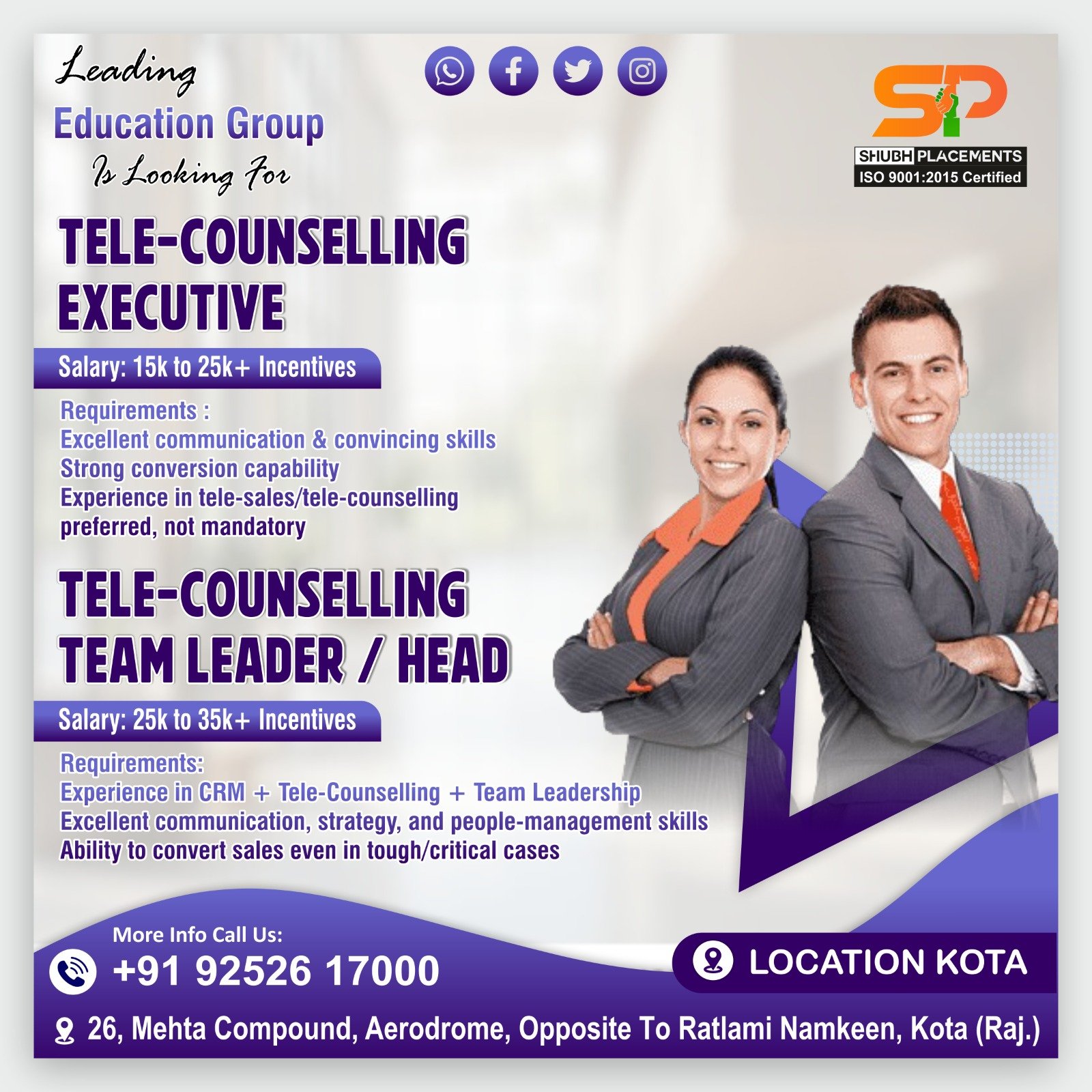 Tele-Counselling Executive
