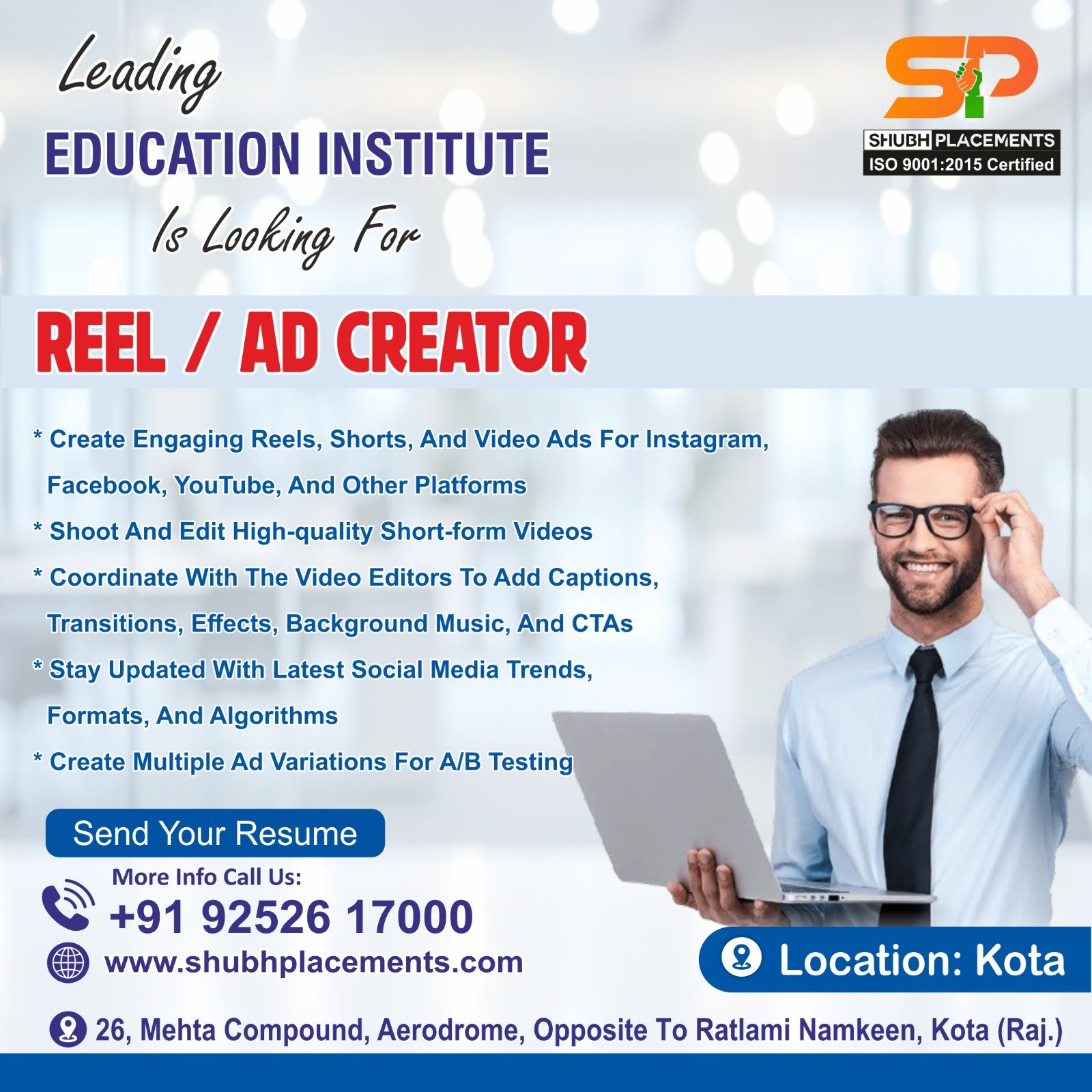 Reel / Ad Creator (Social Media Video Content Specialist)