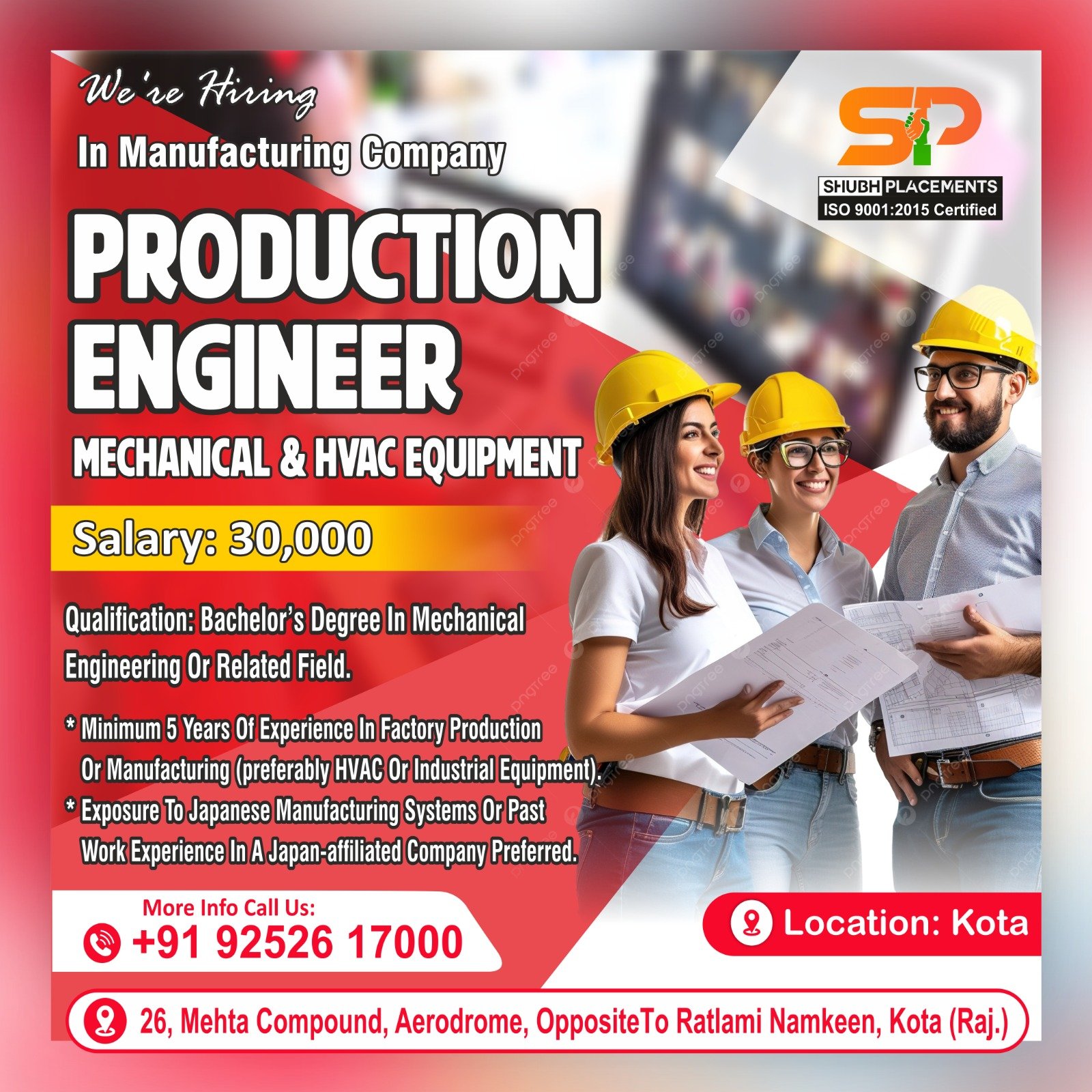 Production Engineer – Mechanical / HVAC