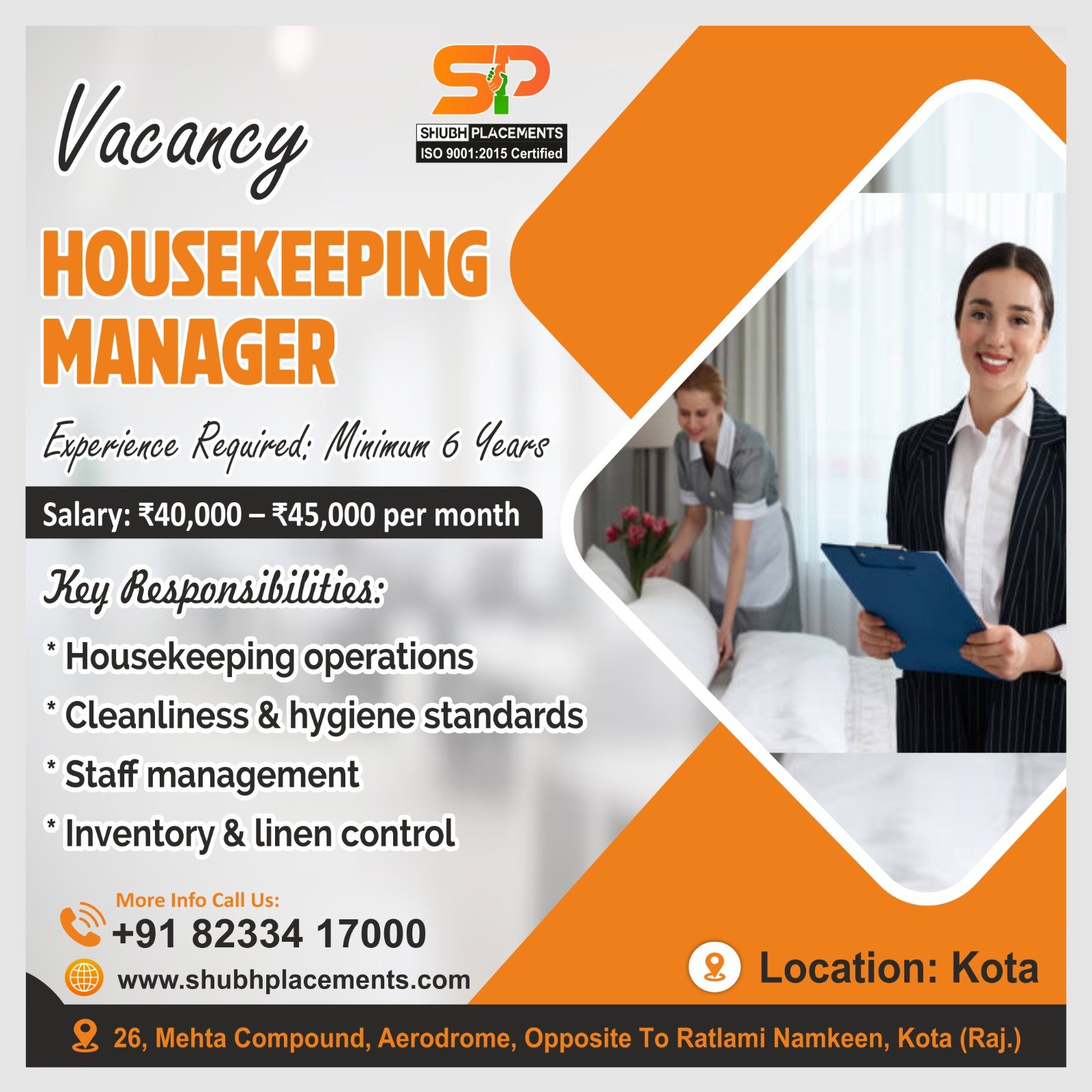 Housekeeping Manager (Hotel)